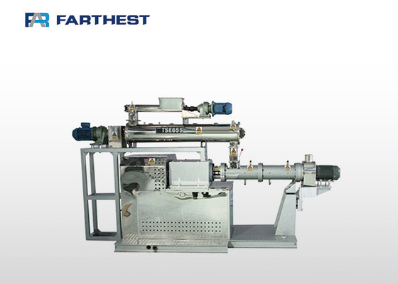 Floating Fish Feed Extruder Machine Twin Screw Anti Wear Alloy Long Service Life